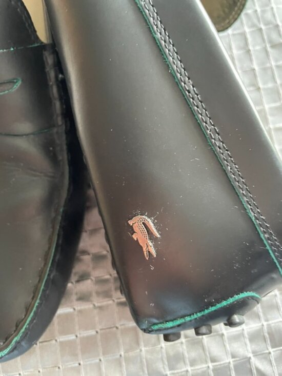 Lacoste Concours Men Leather Penny Driving Loafers size 10